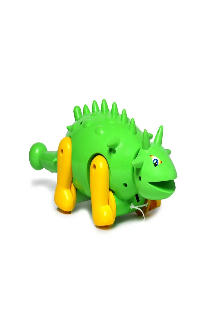 Toyzone Dinosaur T Rex Pull Along Toy For Kids (Dark Green) - Pack of 1