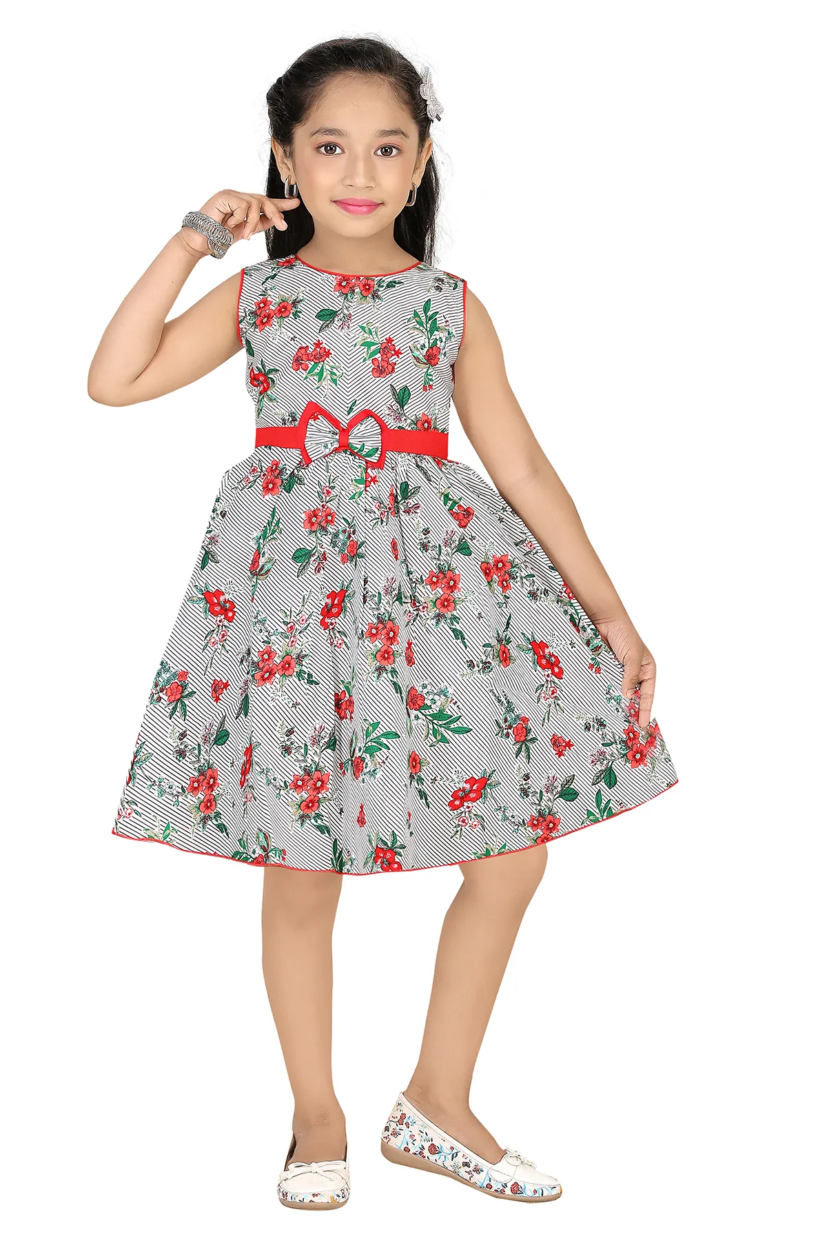 Girl's Pure Cotton Printed Frock (3 - 9 Yrs)