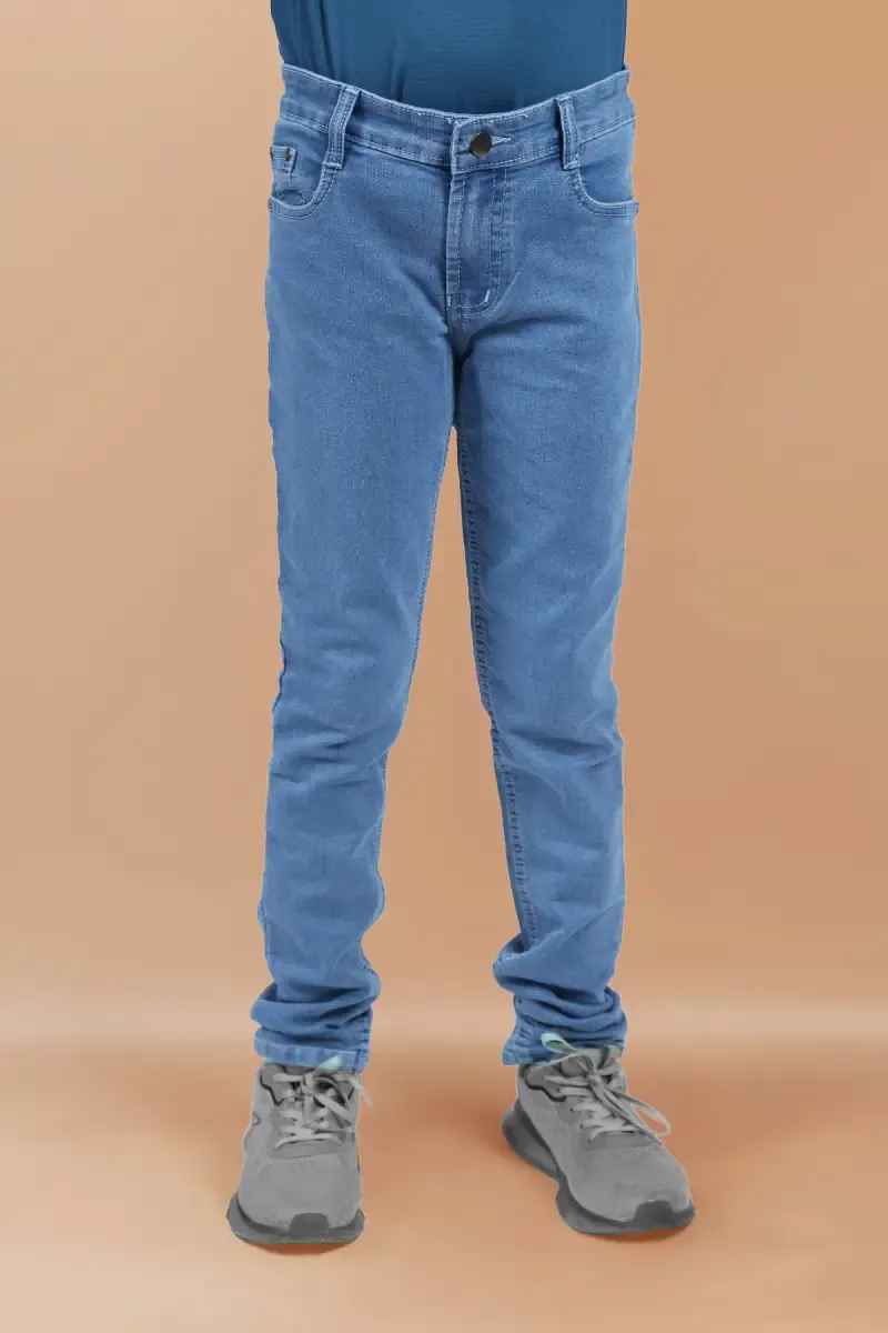 Slim Fit Casual Jeans for Boy 004504STOBLU78YRS