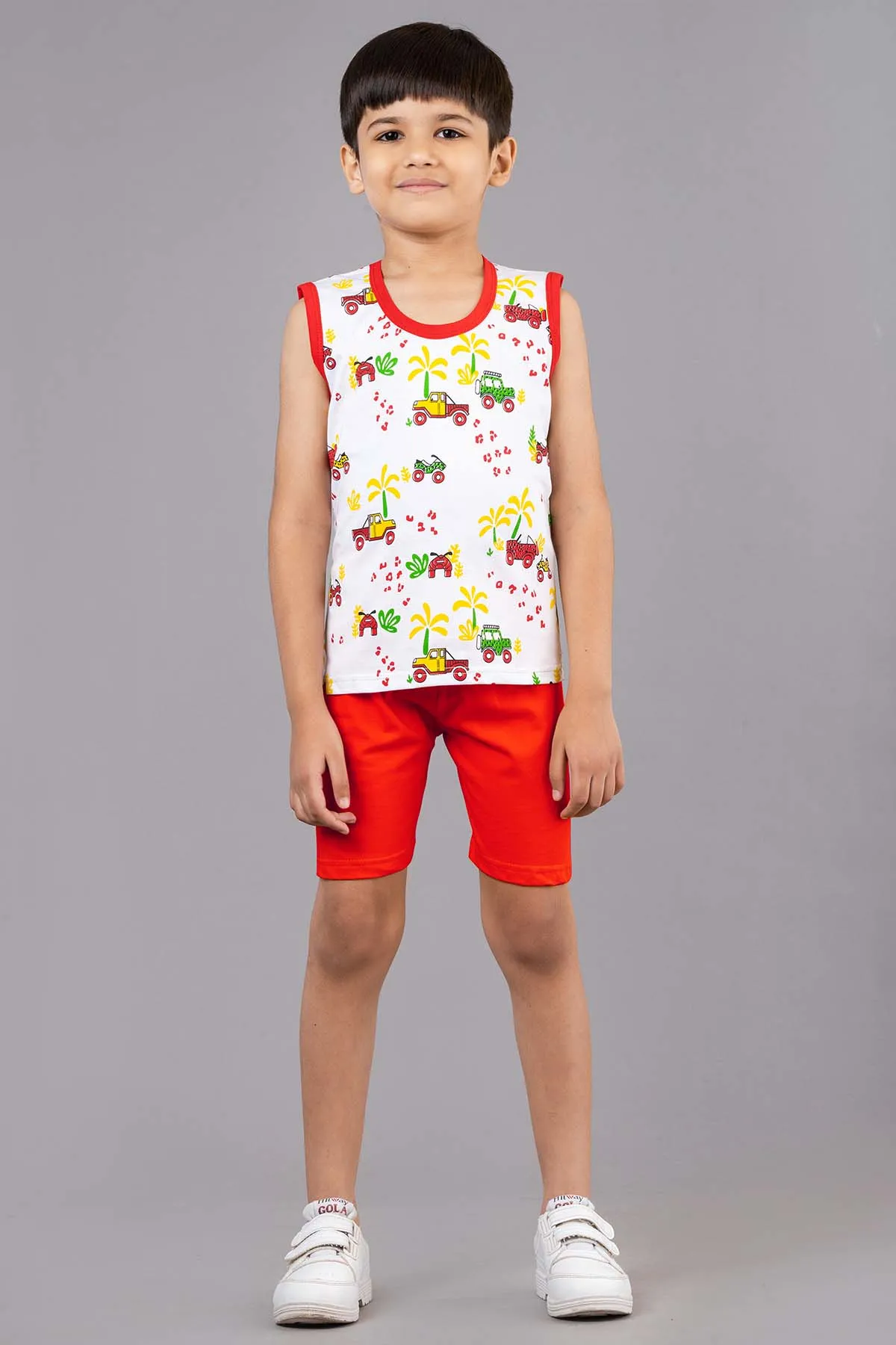 Printed T-shirt with Shorts Set for Boy (2-Pcs Set)