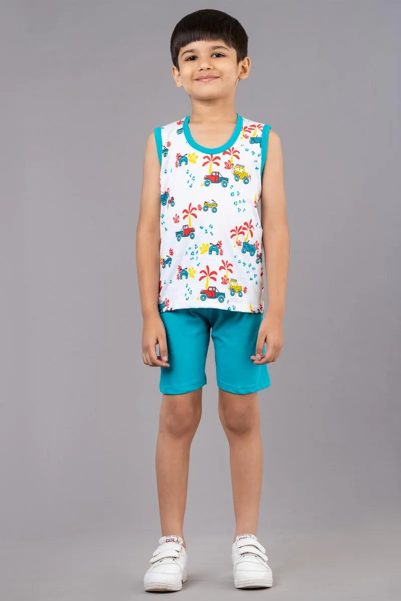 Printed T-shirt with Shorts Set for Boy (2-Pcs Set) 004540TEA67YRS