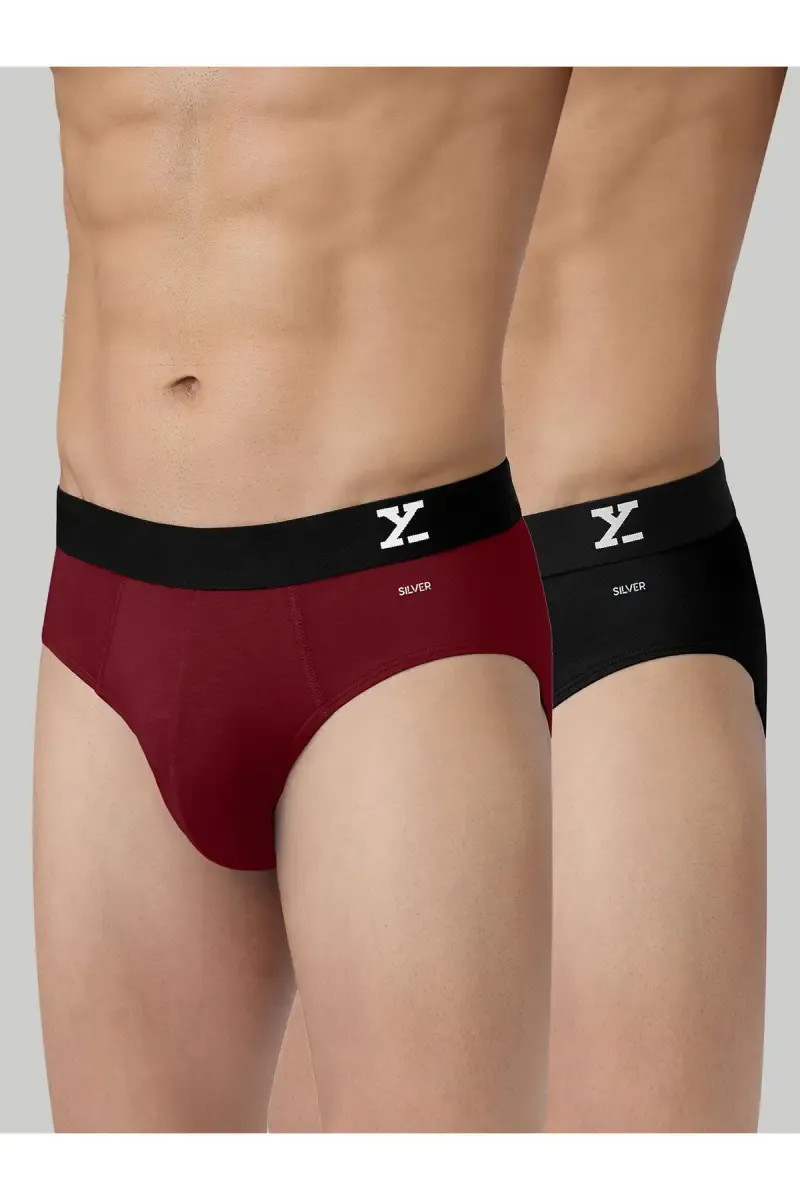 Men's Pack of 2 - IntelliFresh Cotton Stretch Briefs 004567XLMUL
