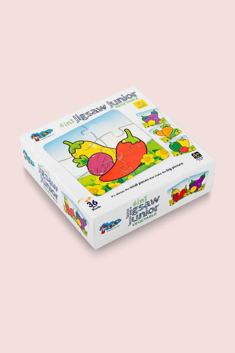 4 In 1 Jigsaw Vegetable Puzzle For Kids - Small 
