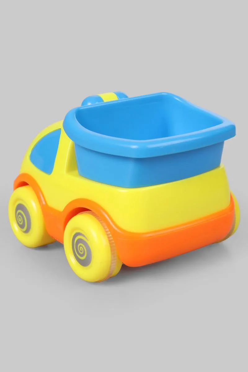 Pull Back Cartoon Vehicle Fun Trucks Toys - 4 Piece Set 