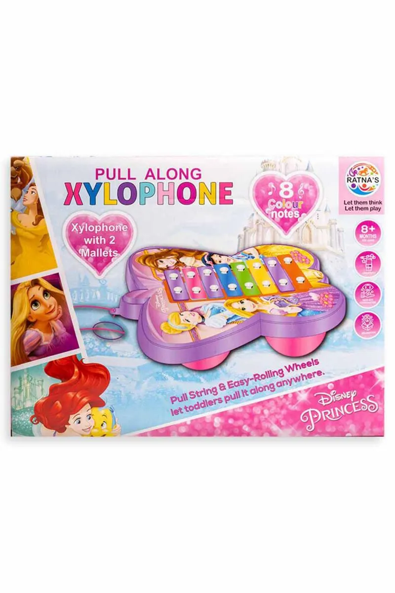 Ratna's Pull Along Xylophone Princess Toy For Kids (Multicolor)