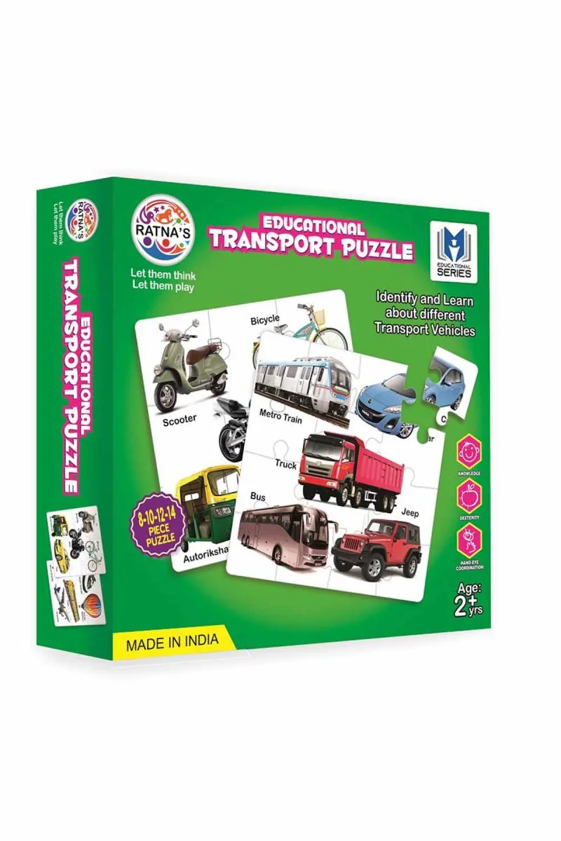 Educational Jigsaw Transport Puzzles For Kids