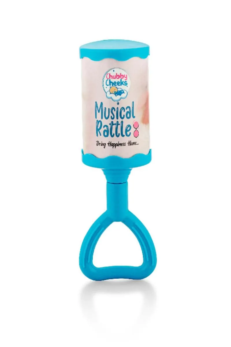 Sunny Chubby Cheeks Musical Rattle For Kids (Blue) - Pack of 1  004961BLU