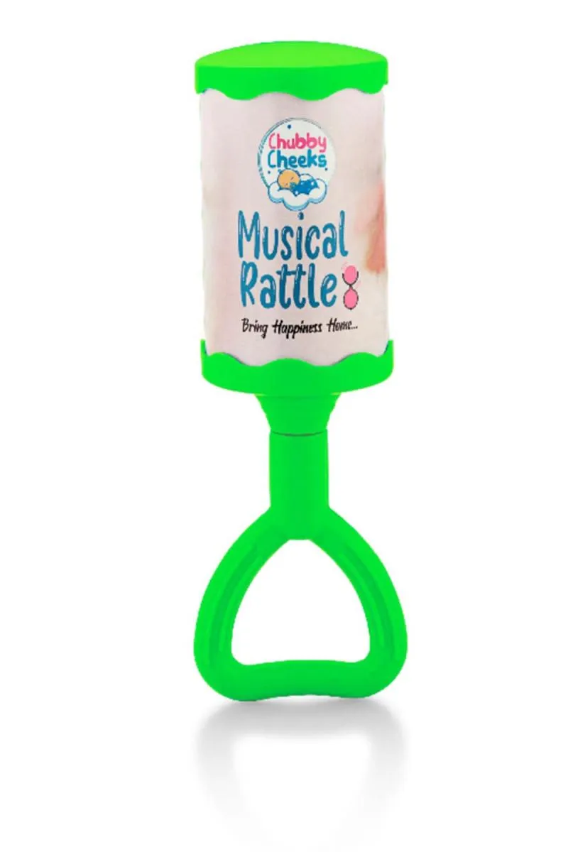 Sunny Chubby Cheeks Musical Rattle For Kids (Green) - Pack of 1 004961GRE