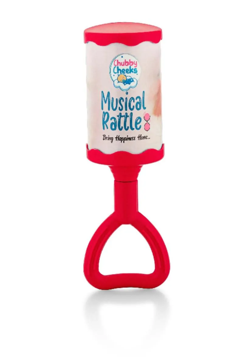 Sunny Chubby Cheeks Musical Rattle For Kids (Red) - Pack of 1 004961RED