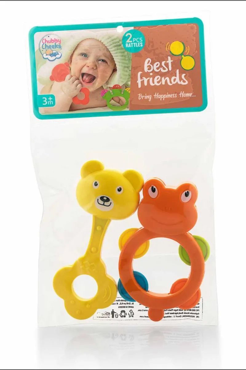 Best Friends Rattle Set For Kids (Multicolor) - Pack of 2