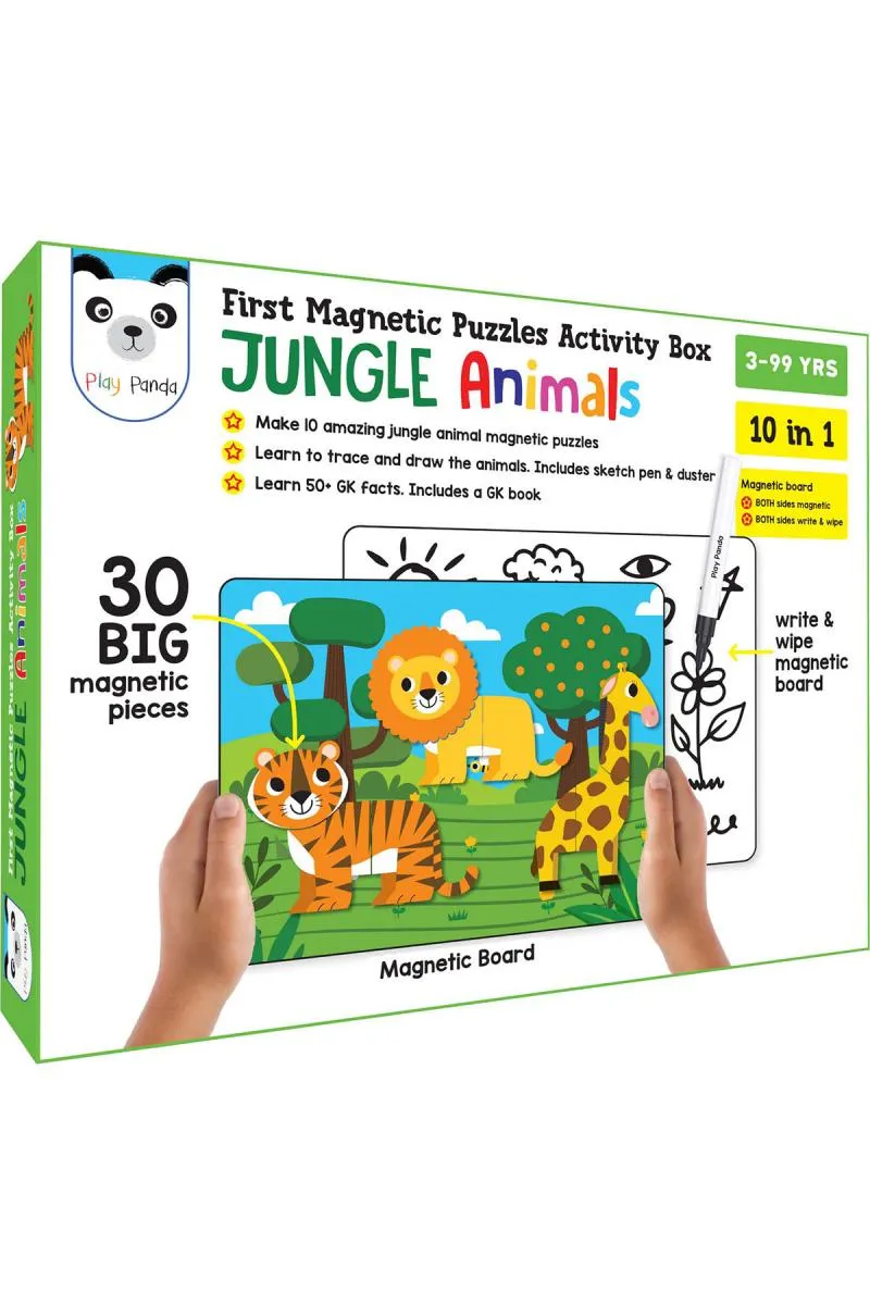 10 in 1 Jungle Animals Magnetic Puzzles for kids