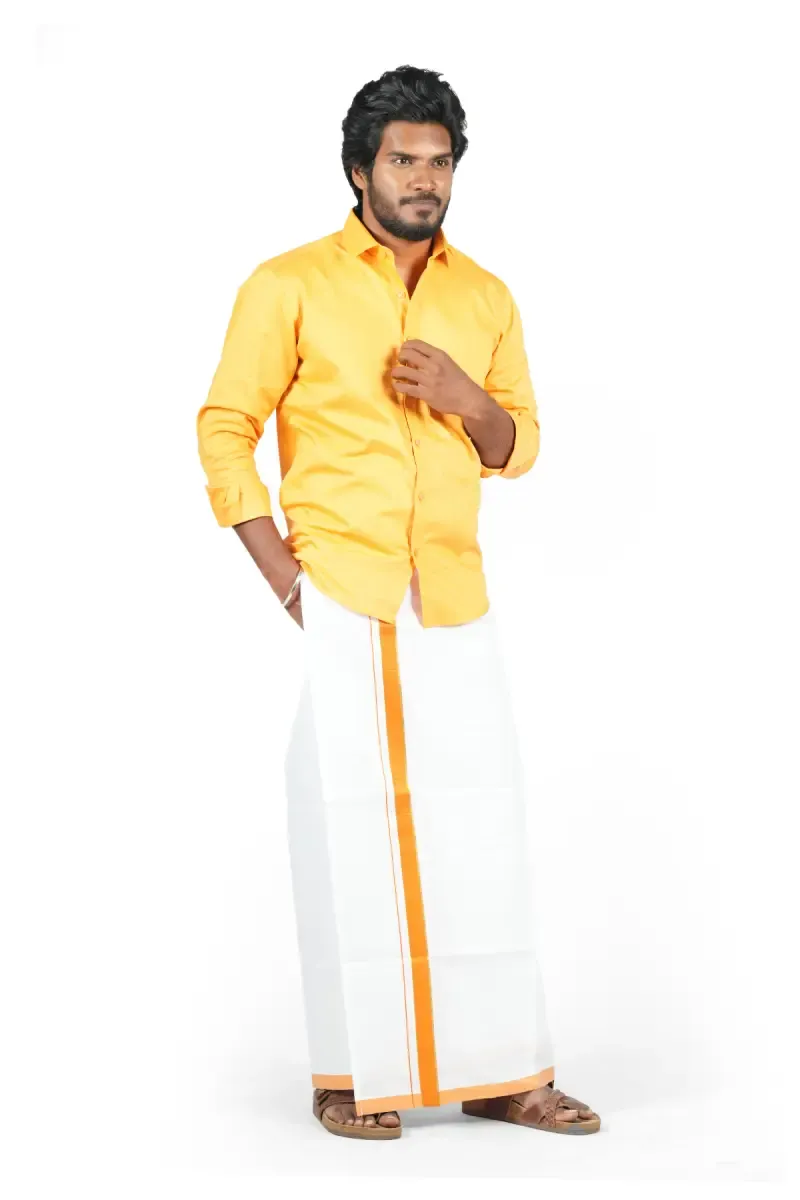 Men's Cotton Velcro Dhoti with Pocket