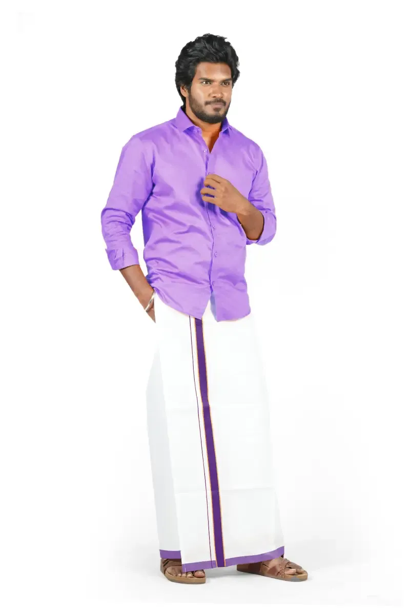 Men's Cotton Velcro Dhoti  005204LAV2MTR