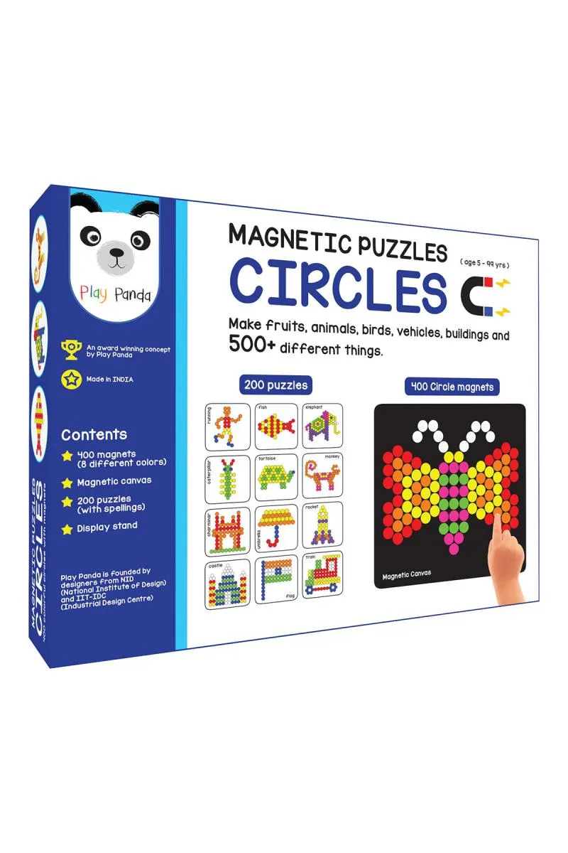Magnetic Circles Puzzles Set with Board and Stand