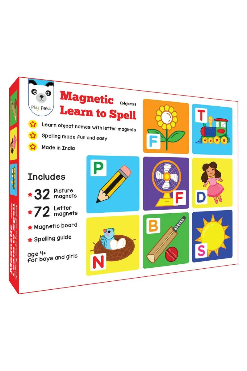 Magnetic Learn to Spell Objects Set With 32 Pictures & 76 Letters