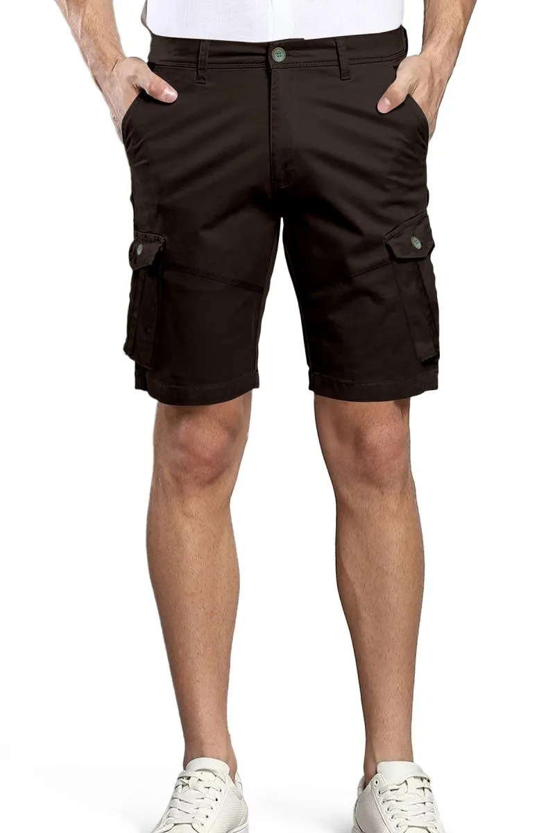 Cotton Cargo Shorts for Men 005903BRO36