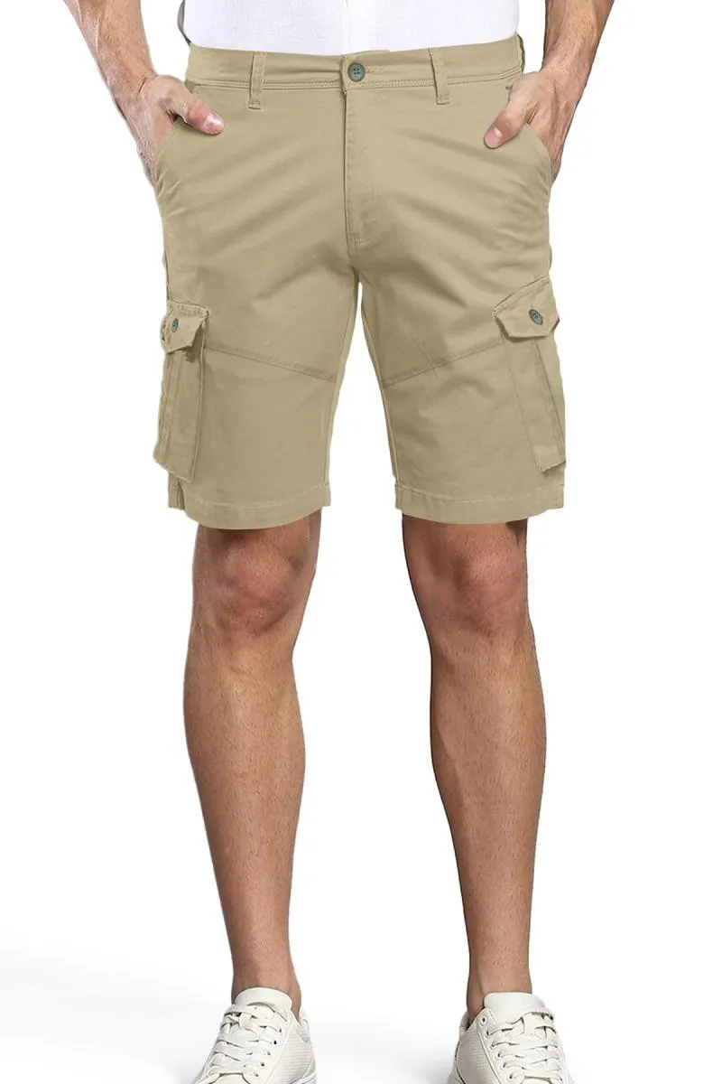 Cotton Cargo Shorts for Men 005903LIGKHA36