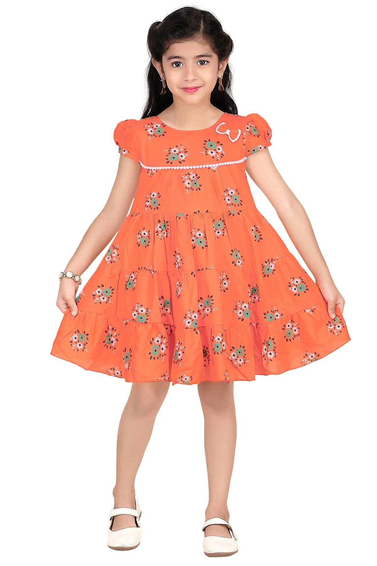 Girl's Pure Cotton Printed Frock (3-10 Yrs)