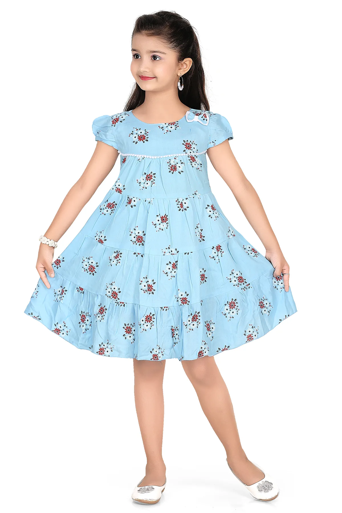Girl's Pure Cotton Printed Frock (3-10 Yrs)