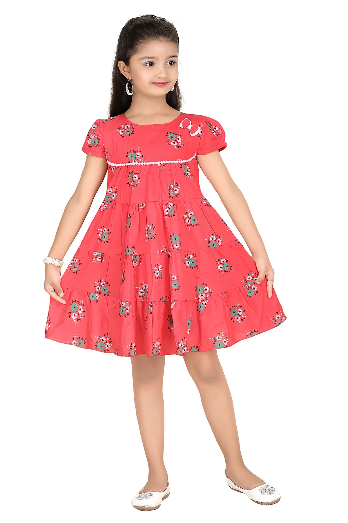 Girl's Pure Cotton Printed Frock (3-10 Yrs) 00618456YEADEEPIN