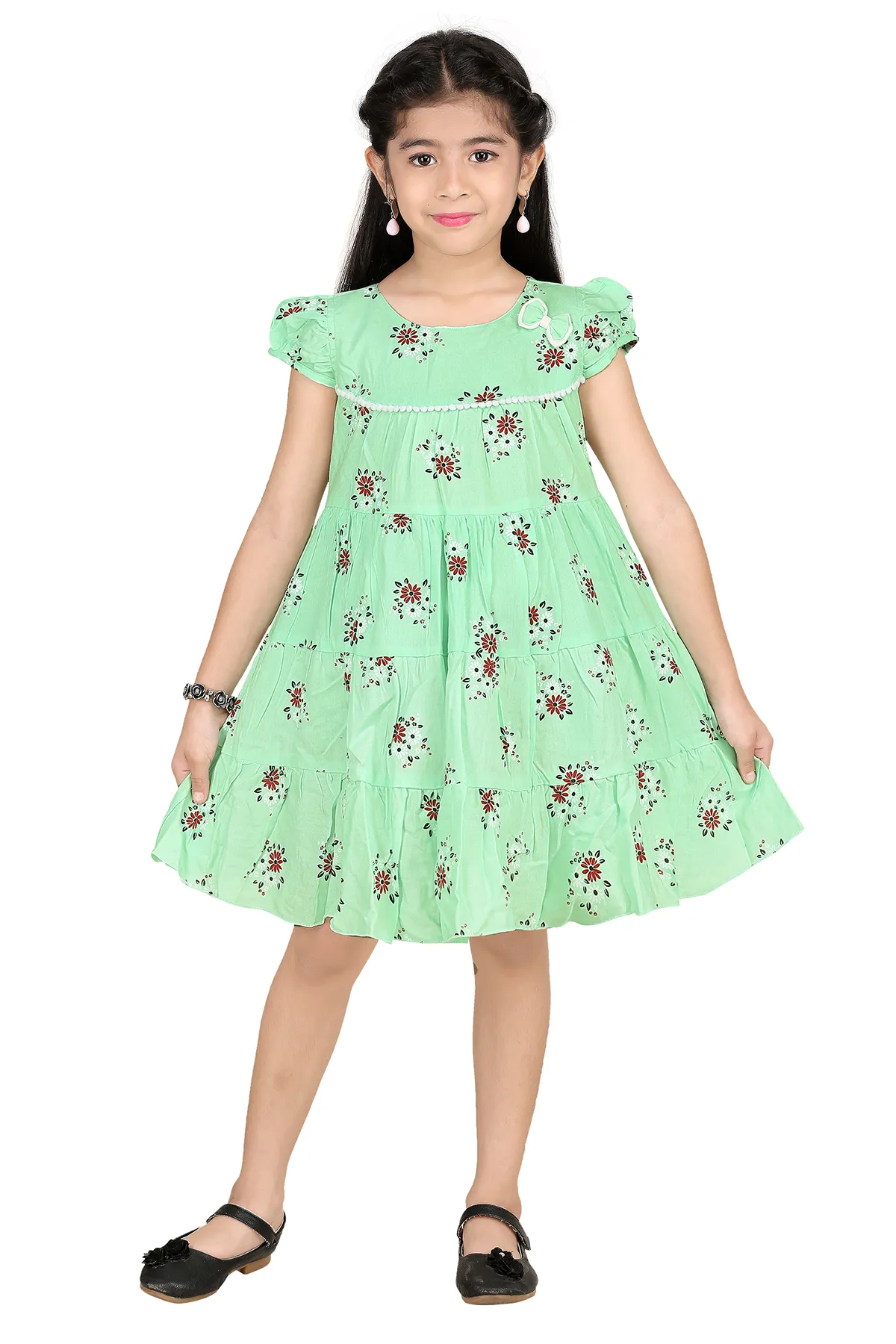 Girl's Pure Cotton Printed Frock (3-10 Yrs)