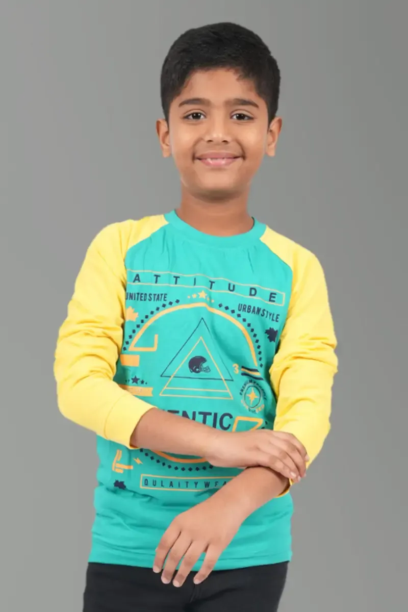  Boy's Typographic Print T-shirt  006462910YRSGRE