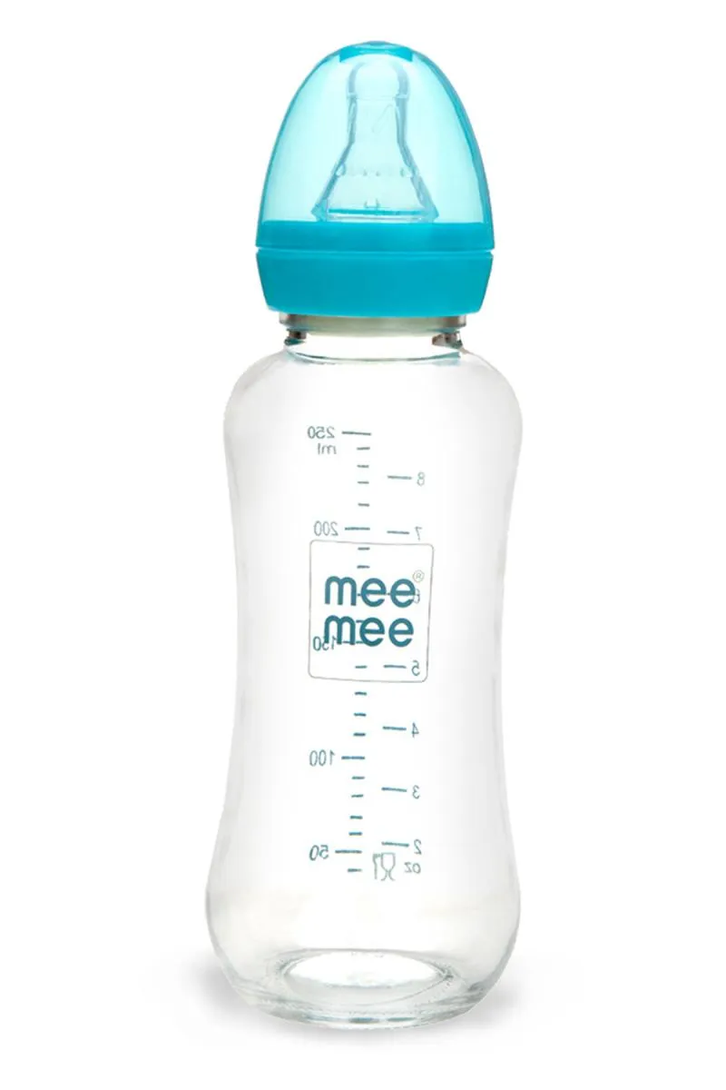 Mee Mee Baby Feeding Bottle (Blue) - 240 ml