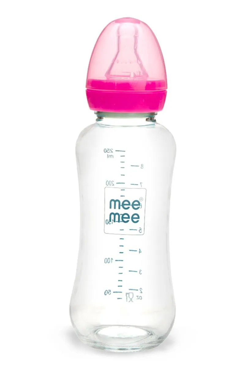 Mee Mee Baby Feeding Bottle (Pink) - 240 ml