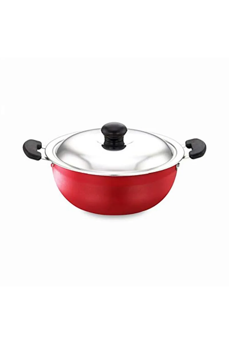 Sowbaghya Aluminium Non-Stick Multipurpose Kadhai with Lid - 3 Ltr