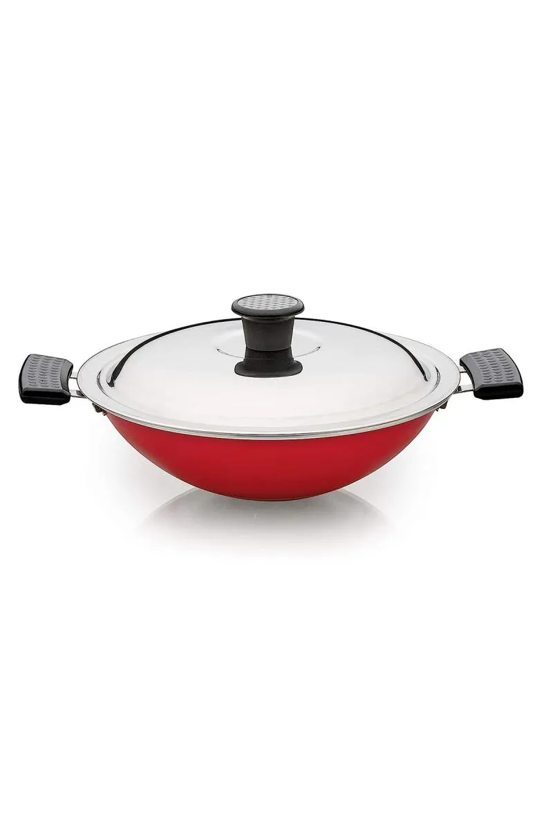 Sowbaghya Aluminium Non Stick Appakadai with Stainless Steel Lid -  22 CM