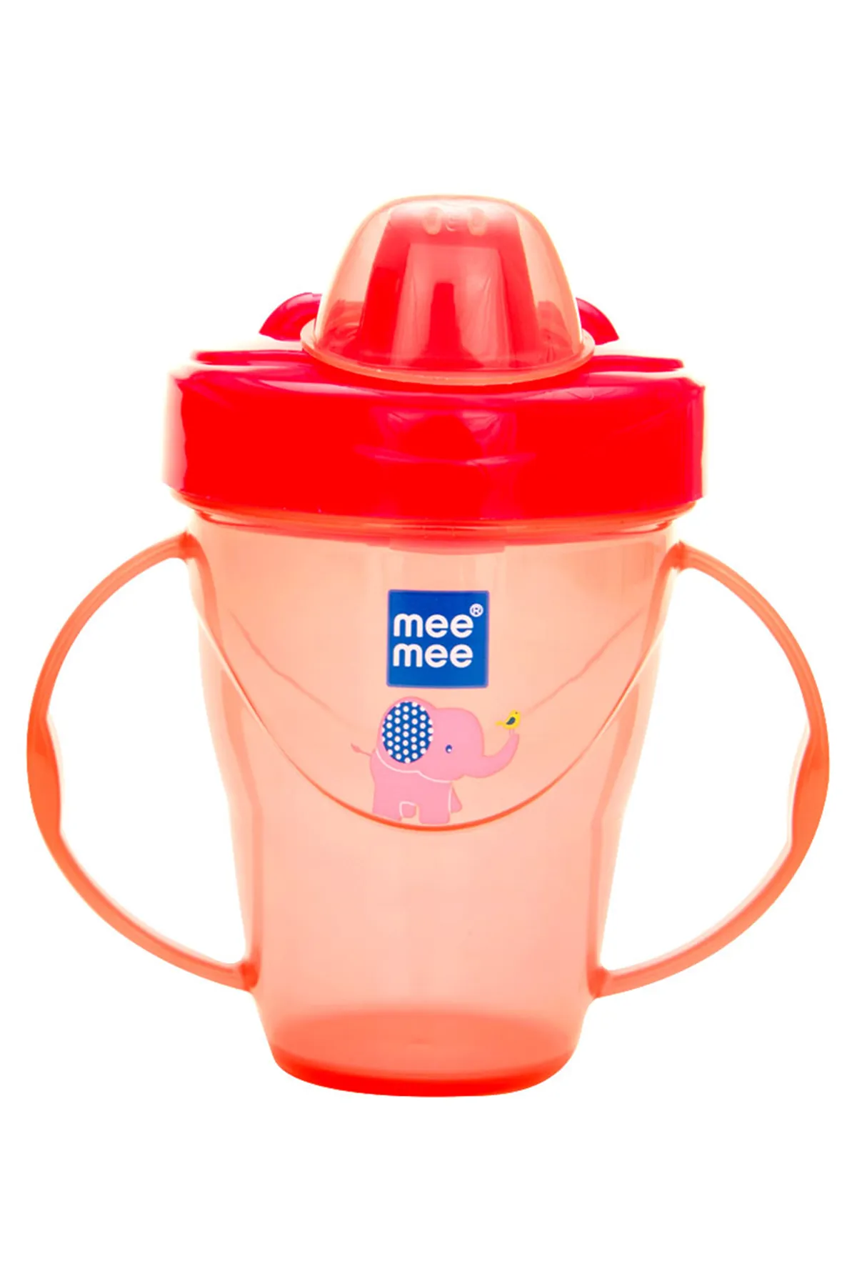 Mee Mee Sipper Cup with Soft Spout & Straw  (Red)- 240 ml