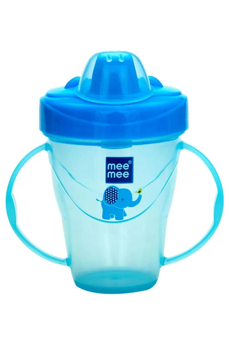 Mee Mee Sipper Cup with Twin Handle Spout (Sky Blue) - 180ml