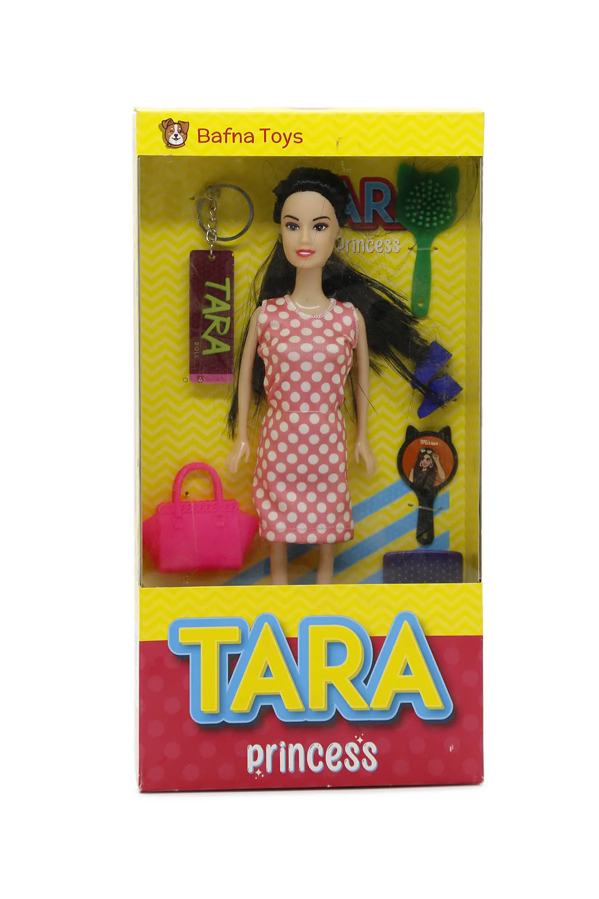 Tara Princess Doll set - Dress and Accessories (Color May Vary)