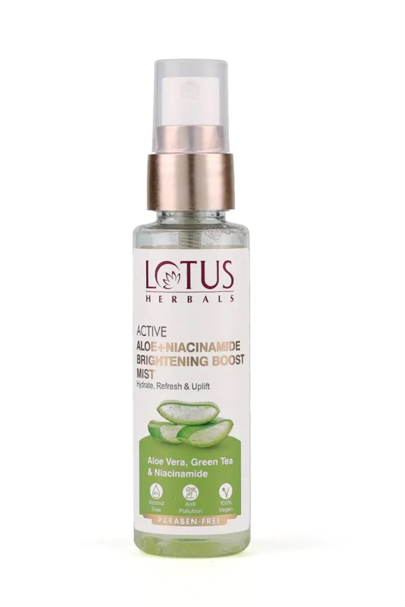Lotus Herbals Active Aloe + Niacinamide Brightening Boost Mist - 50ml