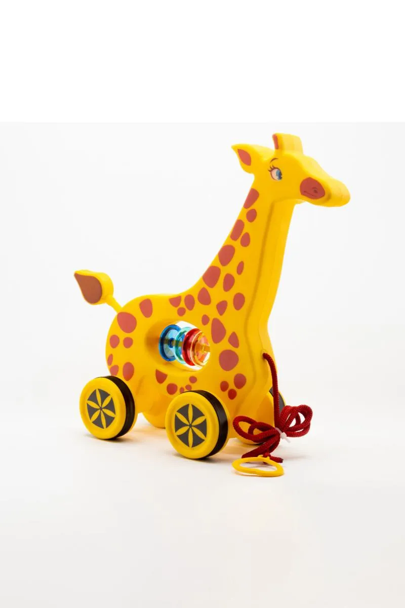 Giraffe Pull Along Buddy Toy (Yellow)