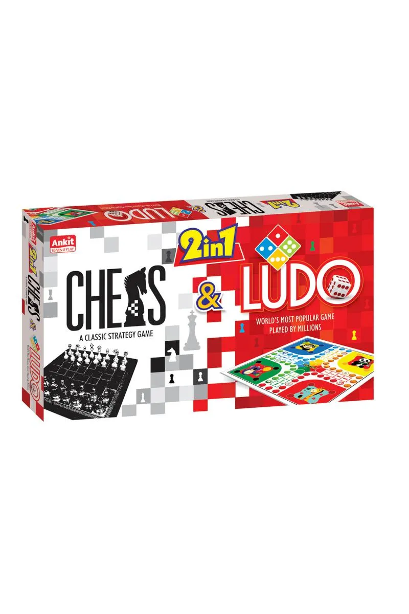 2 in 1 Chess & Ludo Board Games 
