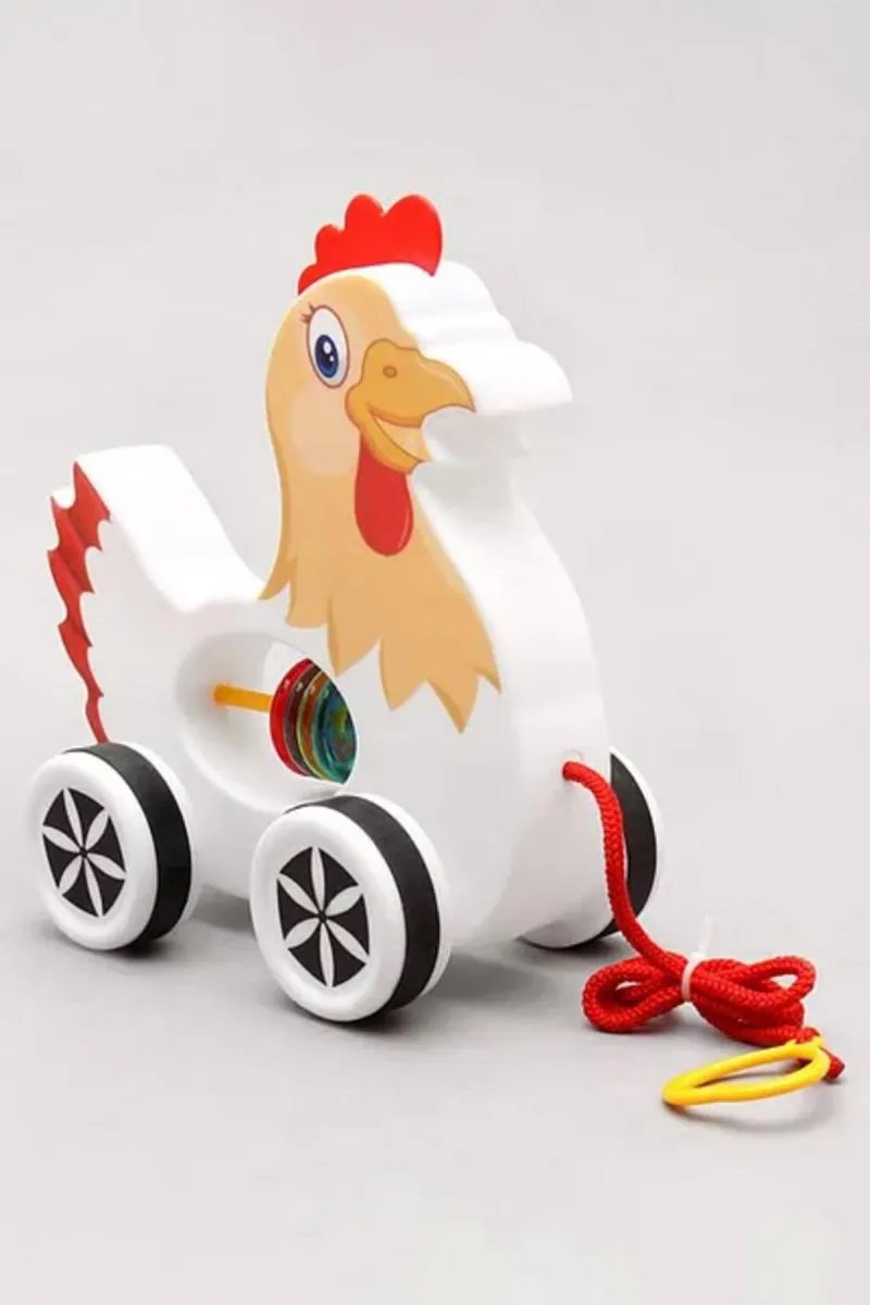 Chicken Pull Along Buddy Toy (Multicolor)