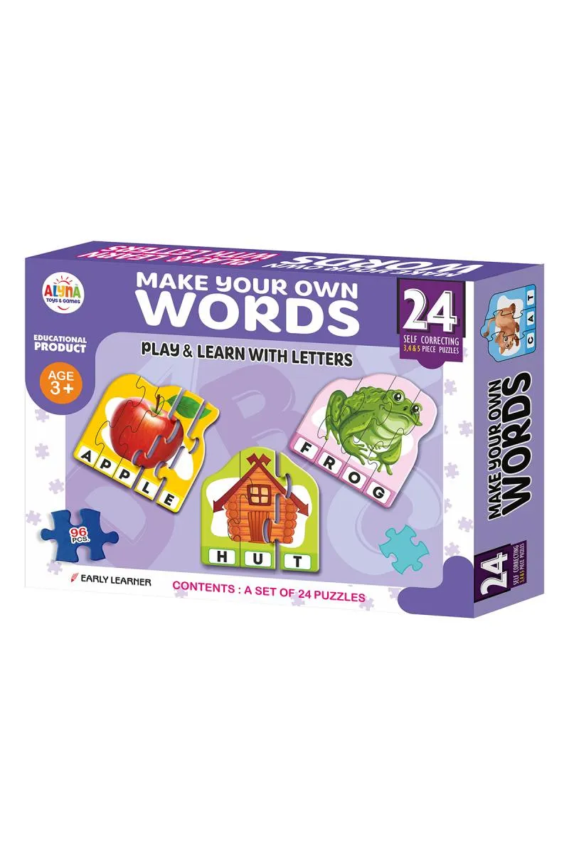 Make Your Own Words Educational Jigsaw Puzzle Kit For Kids