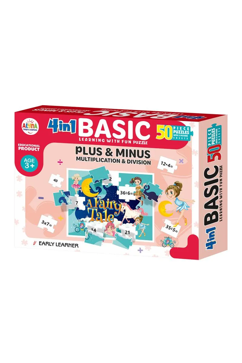 4 In 1 Basic Math Jigsaw Puzzle Kit For Kids