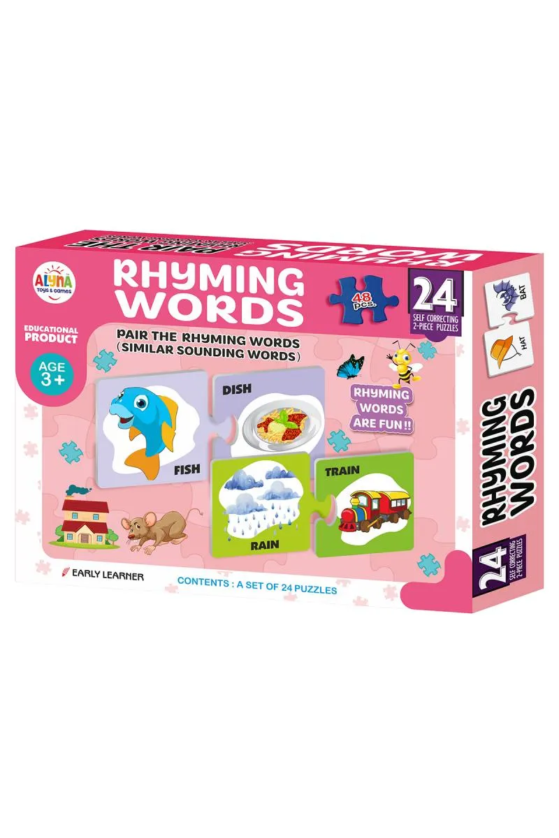 Rhyming Words Educational Jigsaw Puzzles Kit For Kids