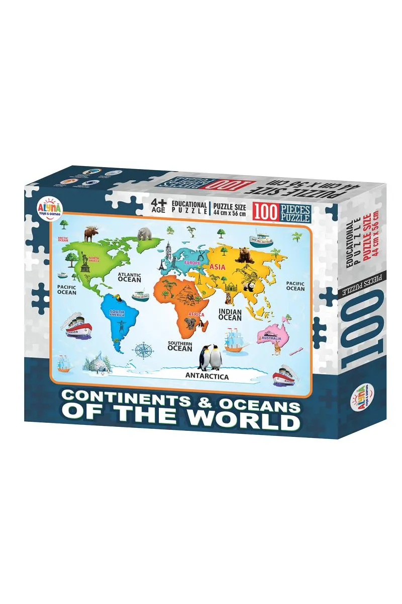 Continents & Oceans Of The World Jigsaw Puzzles