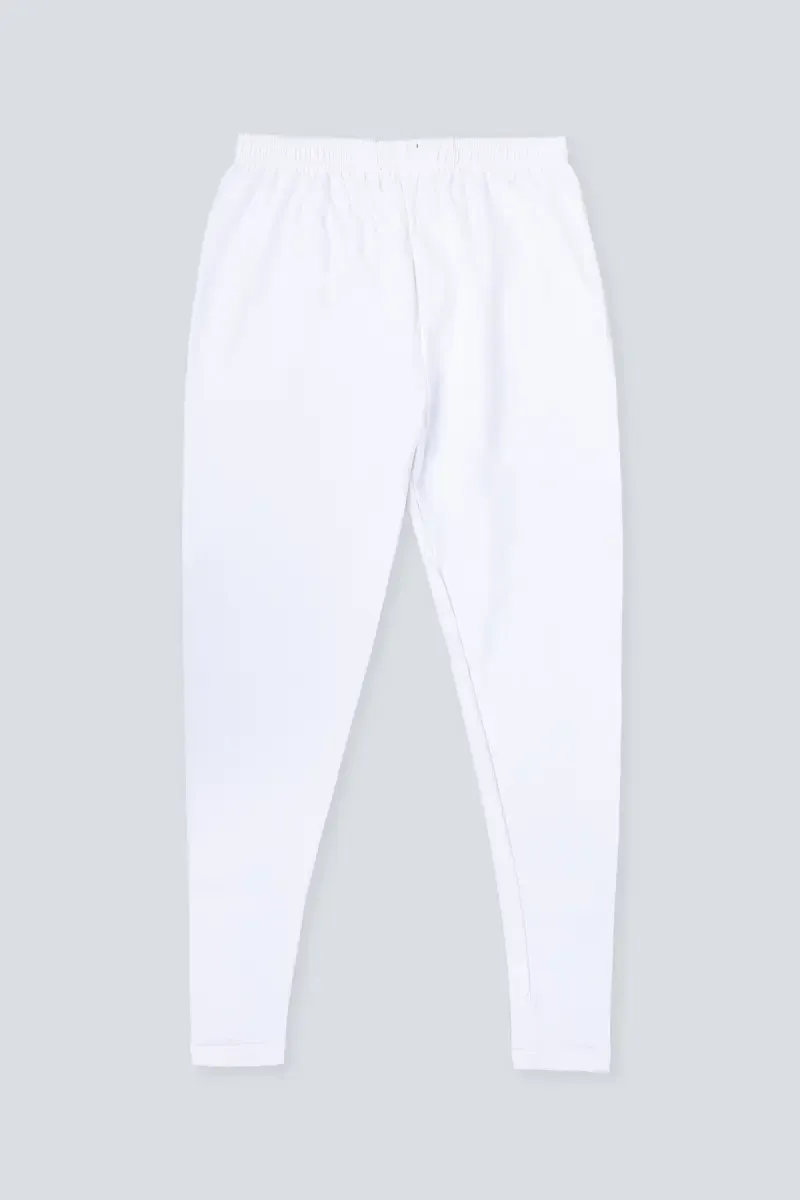 Girl's Cotton Lycra Ankle Length Leggings  007265FREWHI