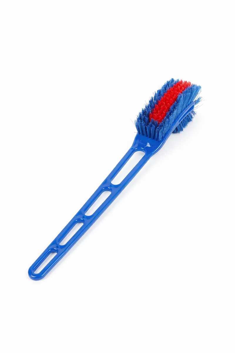 Plastic Long Double Side Bristle Toilet Cleaning Brush, Blue - 1Pc / 60 Cm