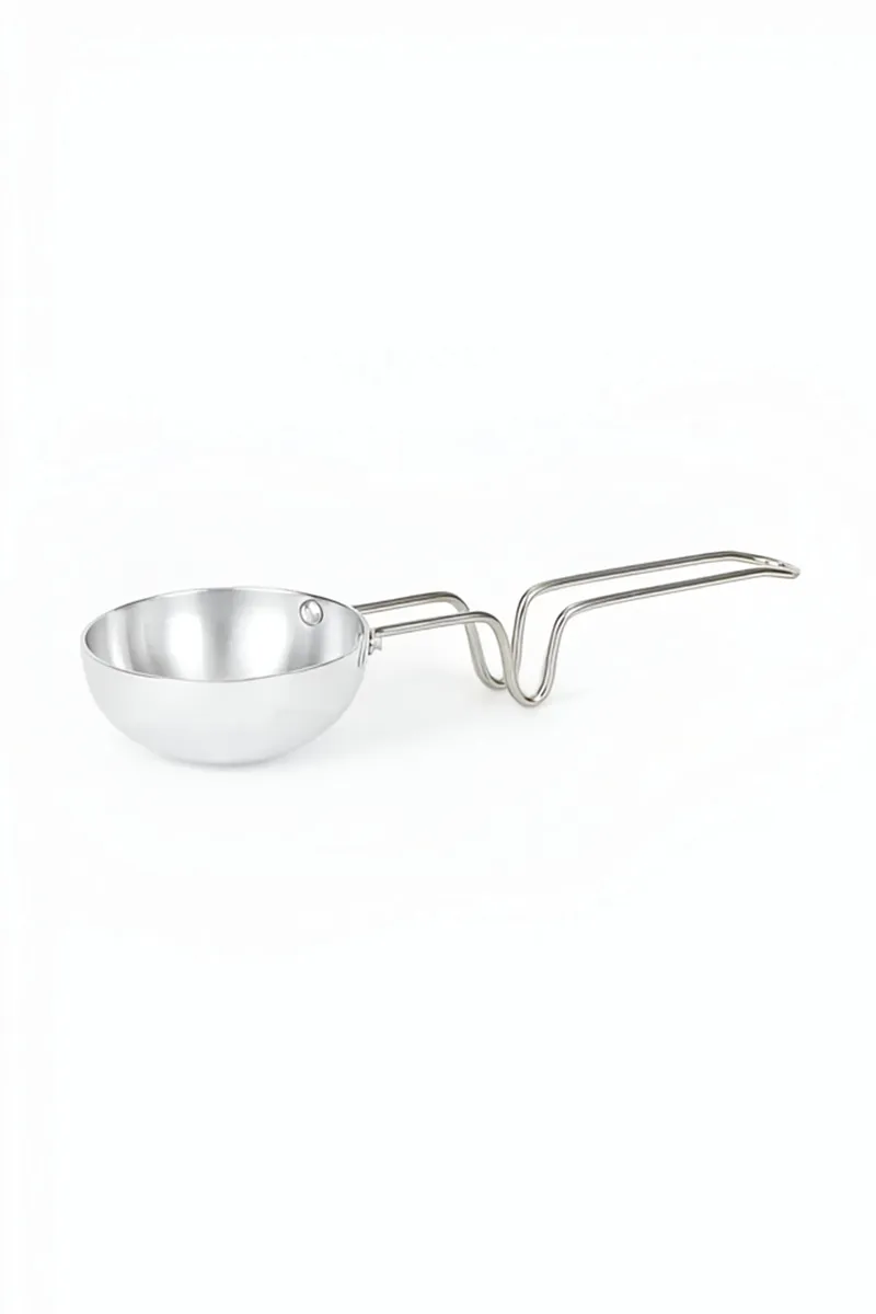 Aluminium Tadka Pan, Silver - 150 ML