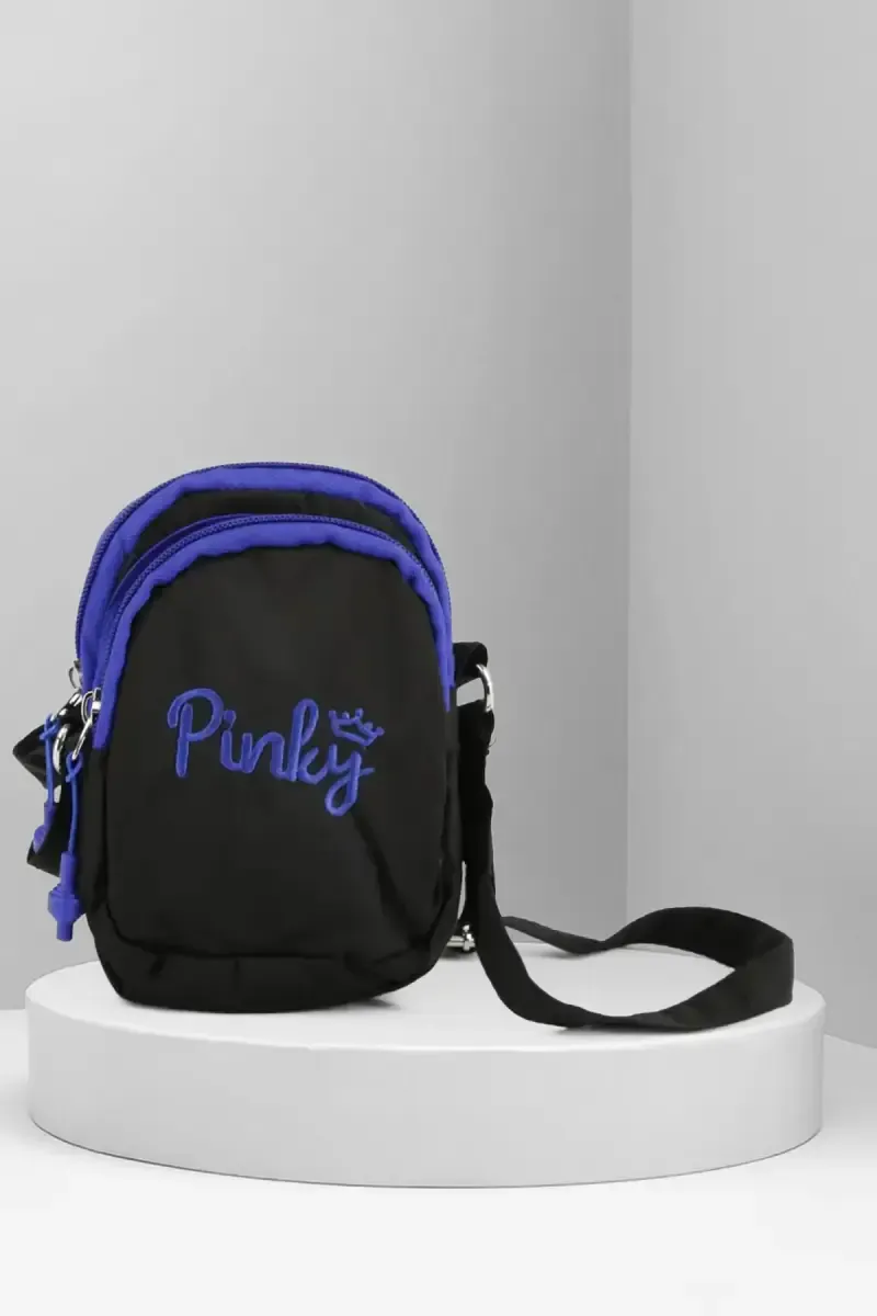 Polyester Printed Mini Sling Bag for Girls 007950DARBLU