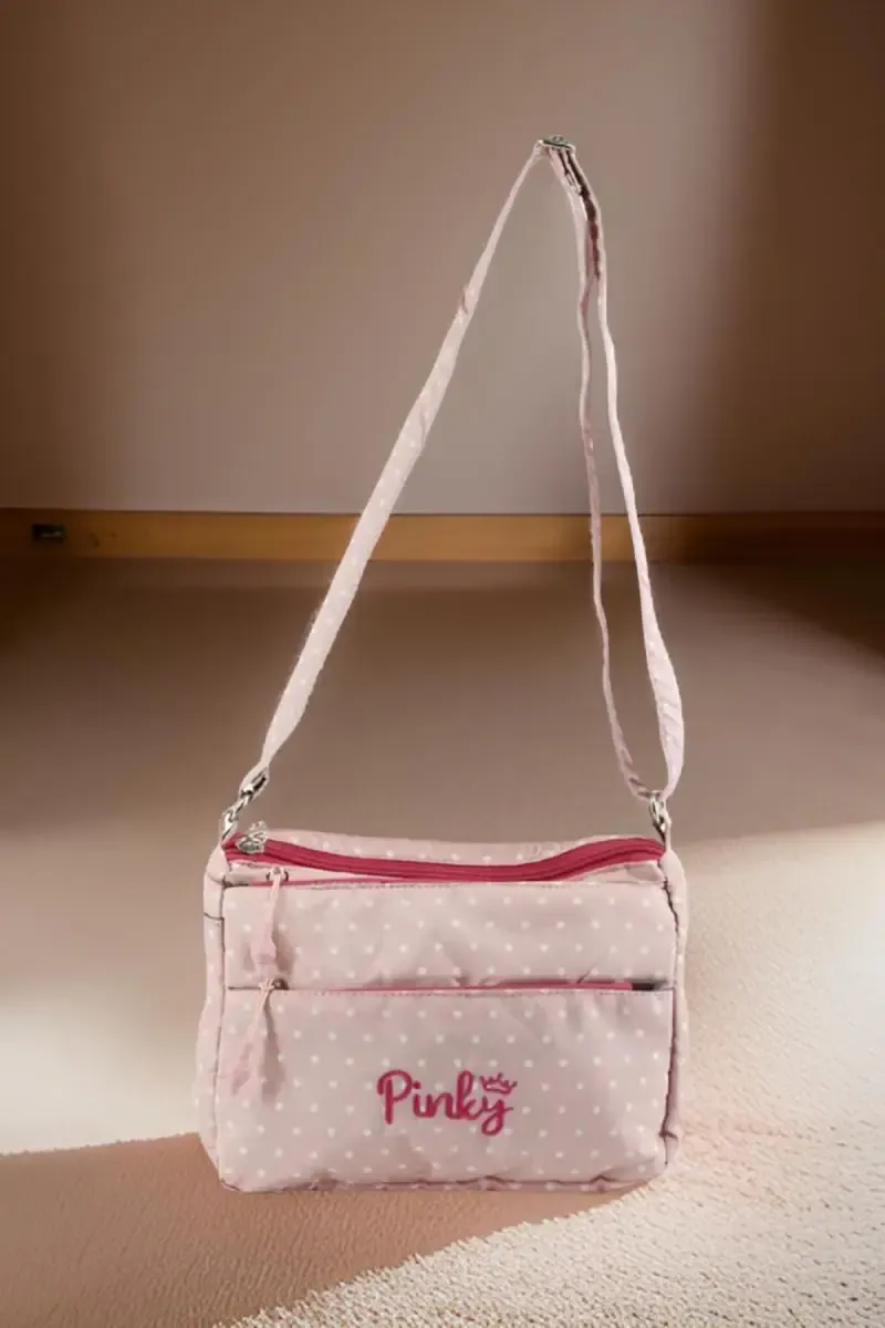 Polyester Printed Small Sling Bag for Girls 007958BABPIN