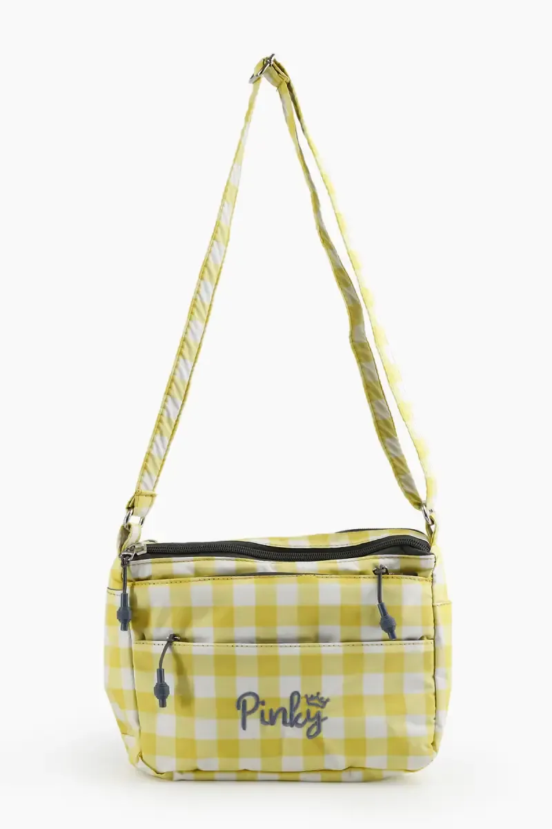 Polyester Printed Small Sling Bag for Girls 007958YEL
