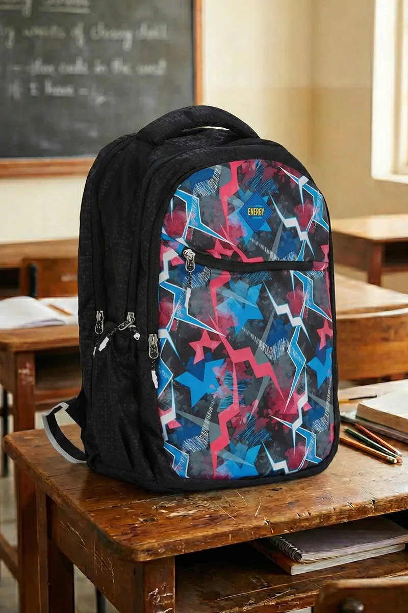 Star Printed School Bag for Unisex - Multicolor