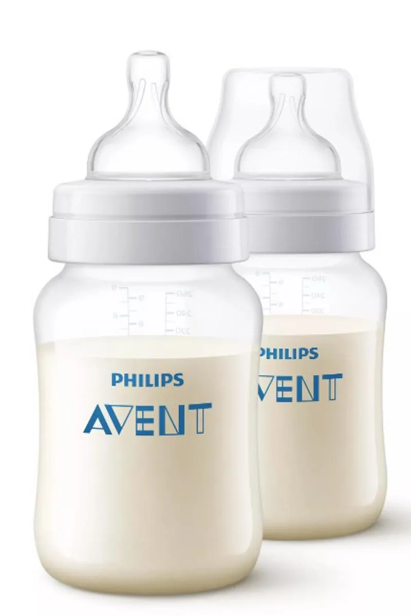 Philips Avent Baby Feeding Bottle - 2 Pcs Pack (Transparent) (260ml Each)