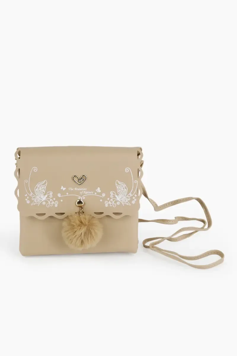 PU Leather Printed Sling Bag for Girls